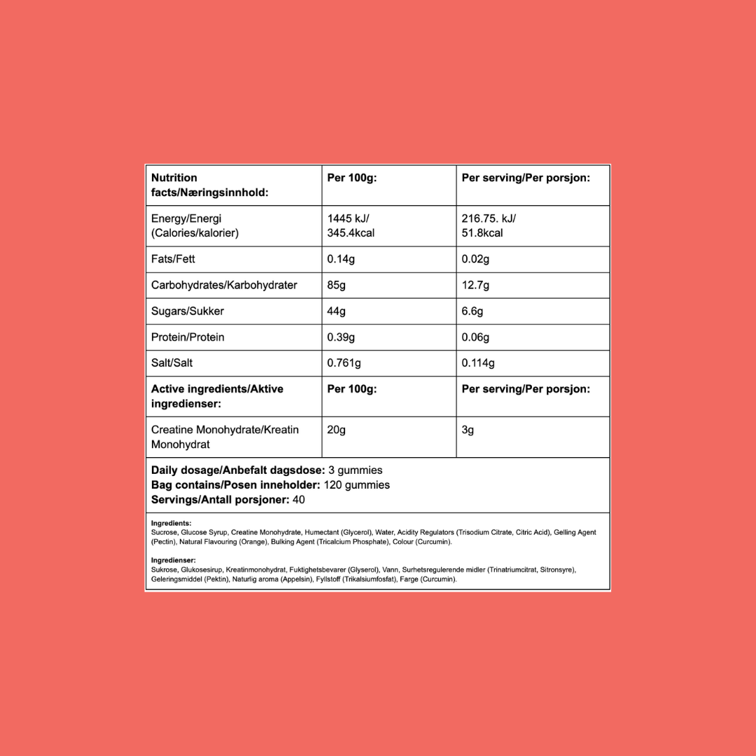 GØTT Kreatin Gummies – Vegansk (Pektin)